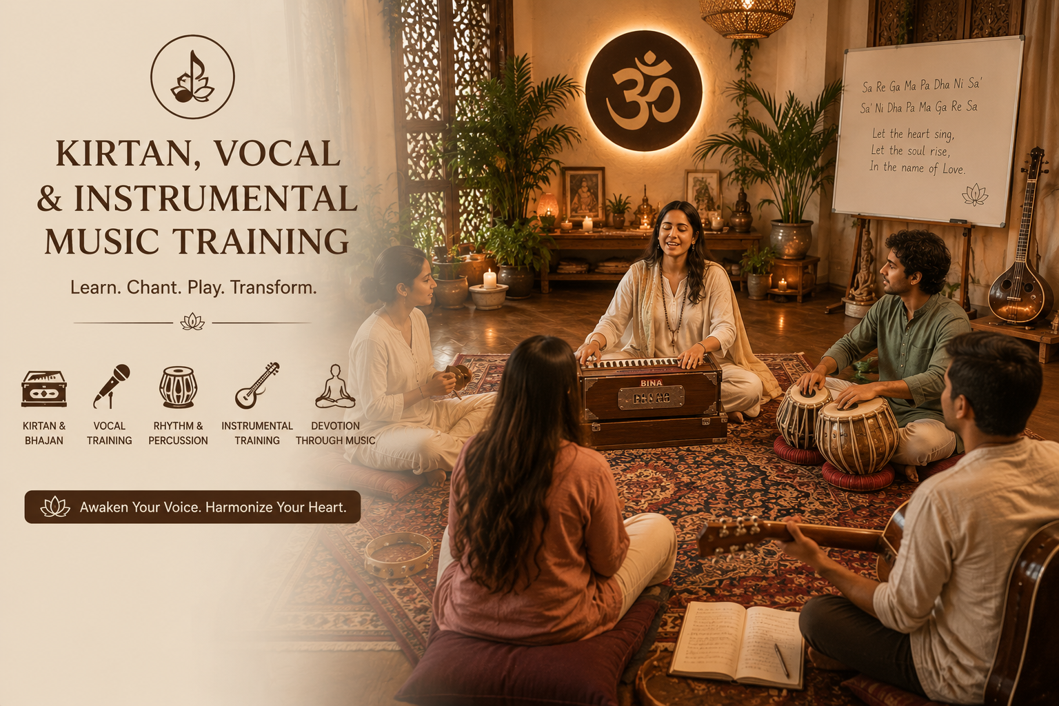Kirtan, Vocal & Instrumental Music Training